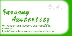 varsany austerlitz business card